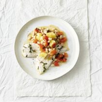 Seezunge mit Salbei-Bohnen Seezunge mit Salbei-Bohnen