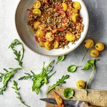 Dinkelsalat mit Paprika