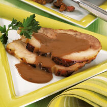 Glasierte Spanferkelkeule