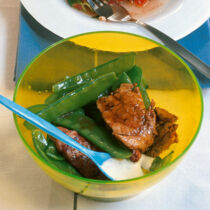 Geschnetzeltes mit Zuckerschoten Geschnetzeltes mit Zuckerschoten