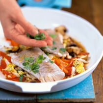 Seelachs im Chinakohlbett Seelachs im Chinakohlbett