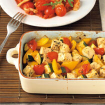 Tofu auf Schmorgemüse