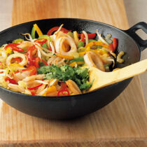 Tintenfischringe aus dem Wok