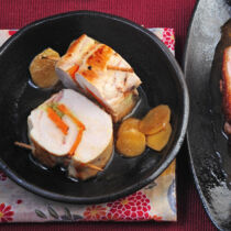 Hähnchenrolle in Pflaumenwein