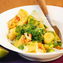 Gnocchi mit Koriander-Pesto und Flusskrebsen