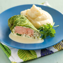 Wirsingrouladen mit Lachs Wirsingrouladen mit Lachs