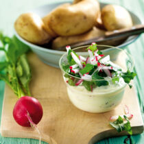Frühkartoffeln mit Radieschenquark
