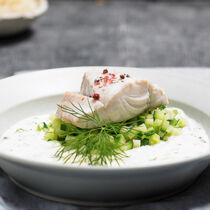 Fisch mit Gurkensauce Fisch mit Gurkensauce