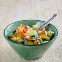 Pfirsich-Gurken-Salsa Pfirsich-Gurken-Salsa