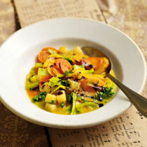 M&ouml;hren mit Lauch und K&uuml;rbiskern&ouml;l