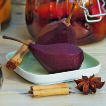 Süßsaure Birnen mit Rotweinessig