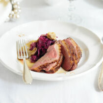 Gewürzentenbrust mit Maronen-Blaukraut Gewürzentenbrust mit Maronen-Blaukraut