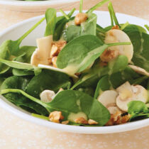Spinatsalat mit Kartoffeldressing