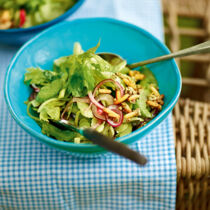 Stangenselleriesalat mit roten Zwiebeln Stangenselleriesalat mit roten Zwiebeln