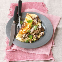 Quarkomelett mit Pilzen