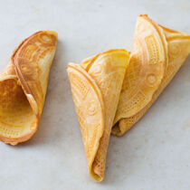 Knusprige Waffelhörnchen