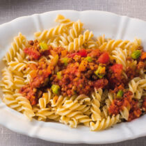 Linsen-Pasta Bolognese