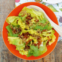 Kopfsalat mit Speck