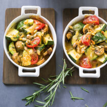 Ofengemüse mit Pinienkernen