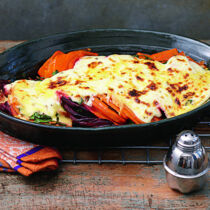 Kürbis-Rote-Bete-Gratin