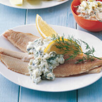 Räucherfisch mit Apfelsauce Räucherfisch mit Apfelsauce