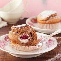 Gefüllte Nougat-Muffins