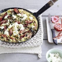 Mangoldfrittata mit Schafskäse Mangoldfrittata mit Schafskäse
