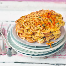 Möhrenwaffeln mit Käse Möhrenwaffeln mit Käse