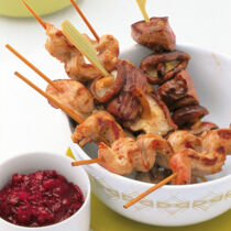 Rehspießchen in Weinsauce Rehspießchen in Weinsauce