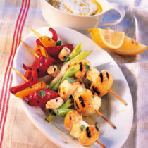 Champignon-Feta-Spieße