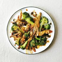 Brokkoli mit Filetstreifen Brokkoli mit Filetstreifen