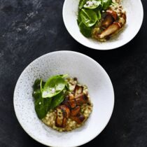 Steinpilze Fregola Parmesan Steinpilze Fregola Parmesan