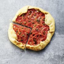 Schnelle Blätterteig-Galette mit Tomaten und Mandelcreme Schnelle Blätterteig-Galette mit Tomaten und Mandelcreme