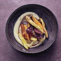 Ofengemüse mit Bohnenmus