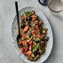 Auberginensalat
mit Oliven Auberginensalat
mit Oliven
