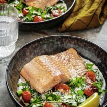 Cremige Lachsfiletpfanne Cremige Lachsfiletpfanne