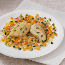 Zander in Gemüsesauce