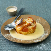 Ofenschlupfer mit Vanilleschaumsauce