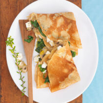 Buchweizencrêpes mit Gemüse Buchweizencrêpes mit Gemüse
