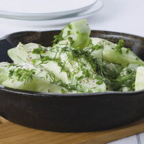 Schmorgurken in Senfsahne