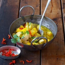 Goldenes Safran-Ingwer-Huhn