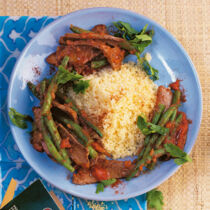 Geschnetzeltes mit Bohnen