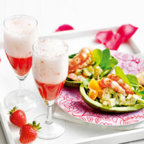 Fruchtiger Avocado-Garnelen-Cocktail Fruchtiger Avocado-Garnelen-Cocktail