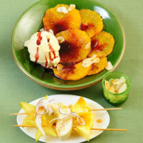 Orangen-Carpaccio mit Rotweinsauce