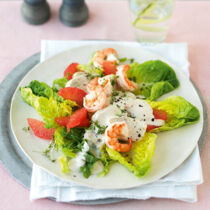 Hähnchensalat mit Garnelen