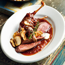 Zweierlei von der Wildente mit Lardo und Pilzen