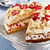 Johannisbeer-Torte mit Ingwerbaiser