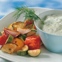 Ofengemüse mit Tzatziki