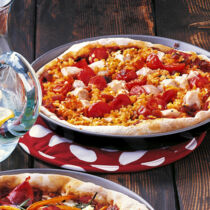 Rote-Linsen-Pizza mit Putenfleisch Rote-Linsen-Pizza mit Putenfleisch