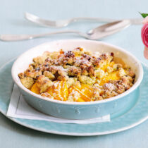 Pfirsich-Pistazien-Crumble Pfirsich-Pistazien-Crumble